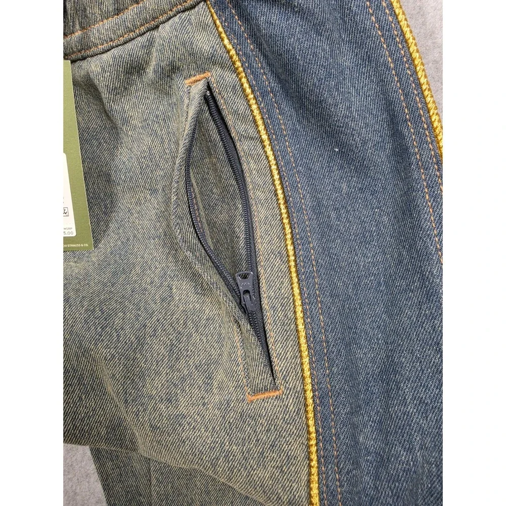 Levi's X Denim‎ Tears Track Pants Mid Indigo Wash--NWT--Men's Medium